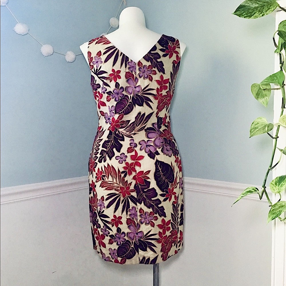 Hawaiian Linen Dress Size 14 - Picture 3 of 8